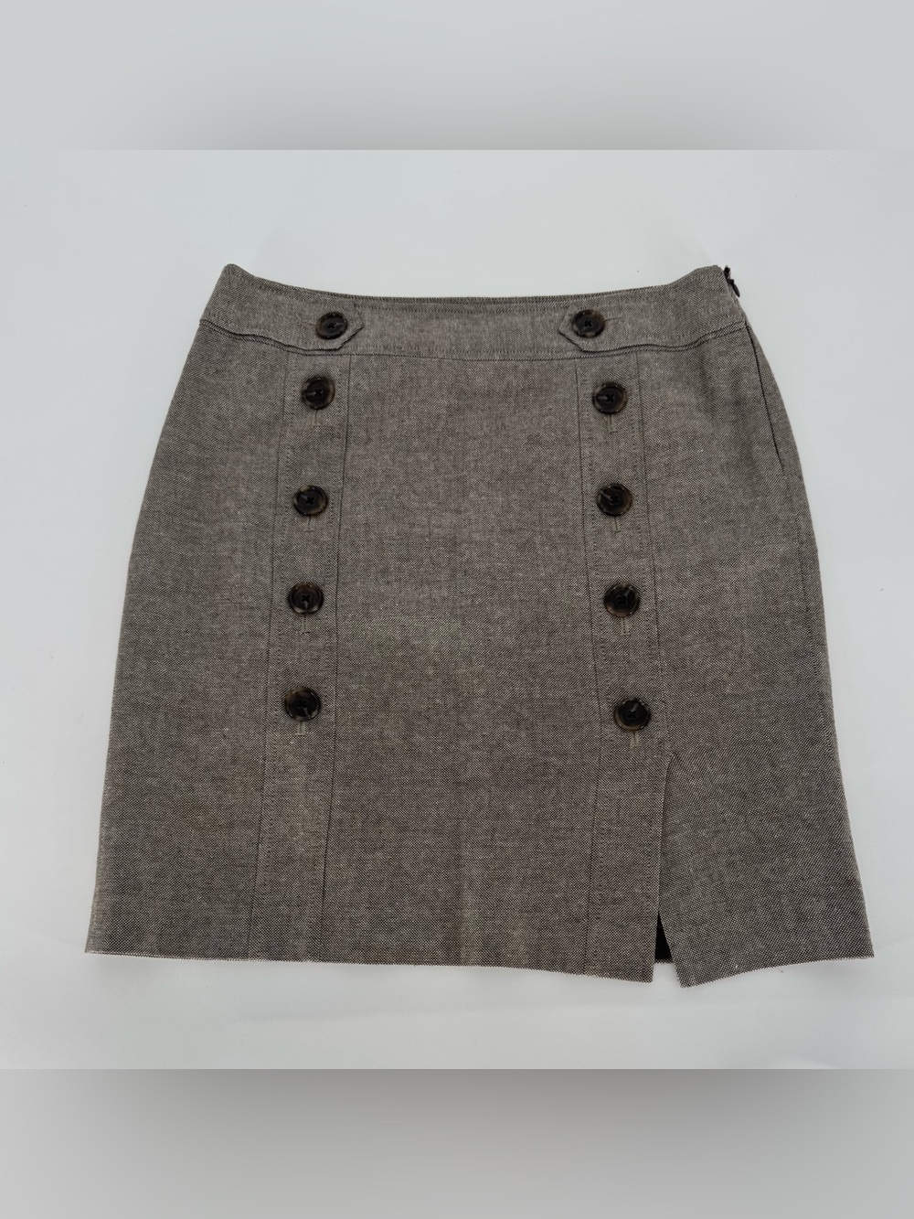 Ann Taylor Women’s Light Brown Button-Front Mini Skirt Size 6